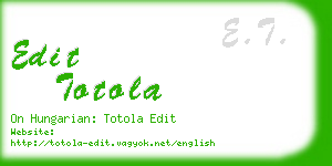 edit totola business card